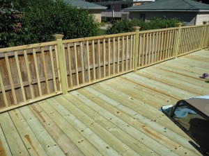 Deck Installation using treated wood - Westchester, IL