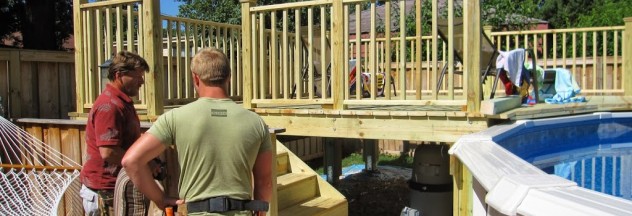 Beautiful New Deck Installation Surrounding A Pool in Westchester, IL