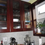 Chicago Condo Kitchen with new Medallion Cherry Cabinets and Granite Countertops-View 1